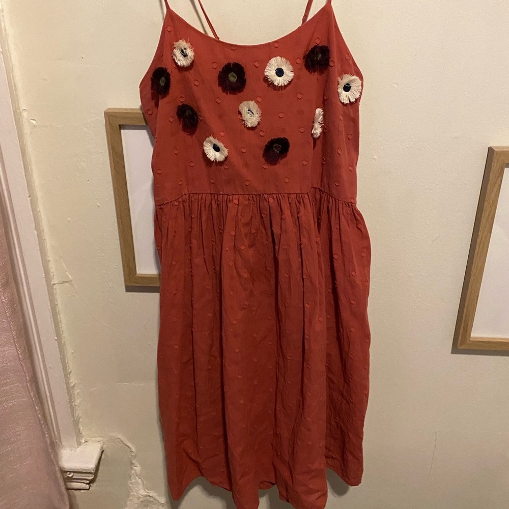 Madewell Floral Appliqué Dress